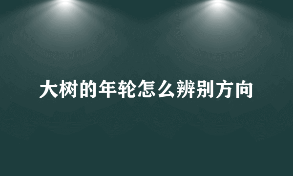 大树的年轮怎么辨别方向