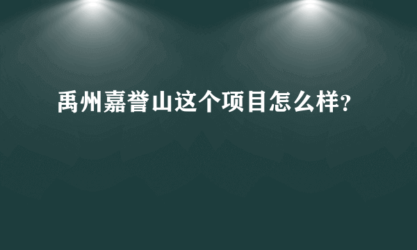 禹州嘉誉山这个项目怎么样？