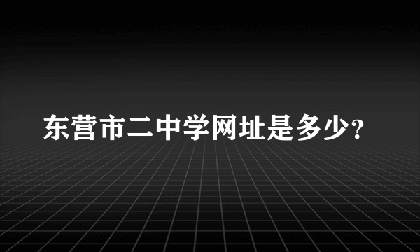 东营市二中学网址是多少？